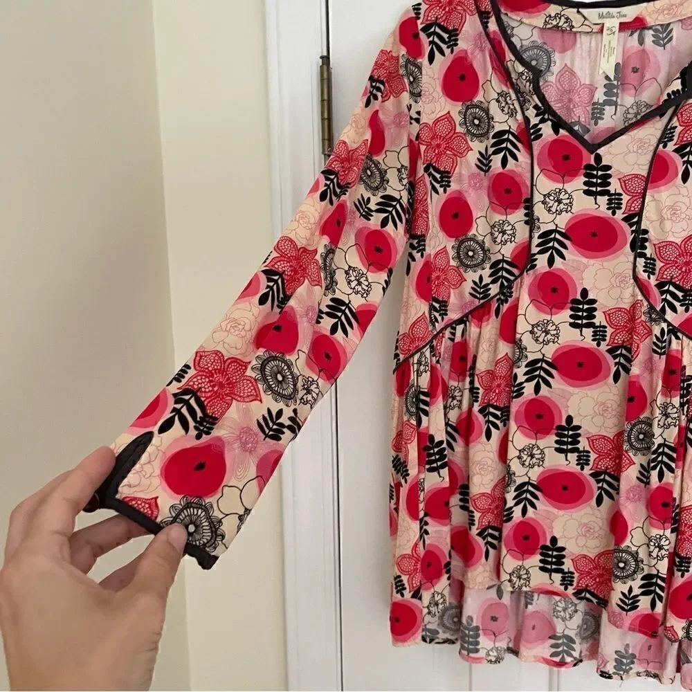 Matilda Jane Mistletoe Magic High Low Peplum Tunic Size S - Picture 5 of 11